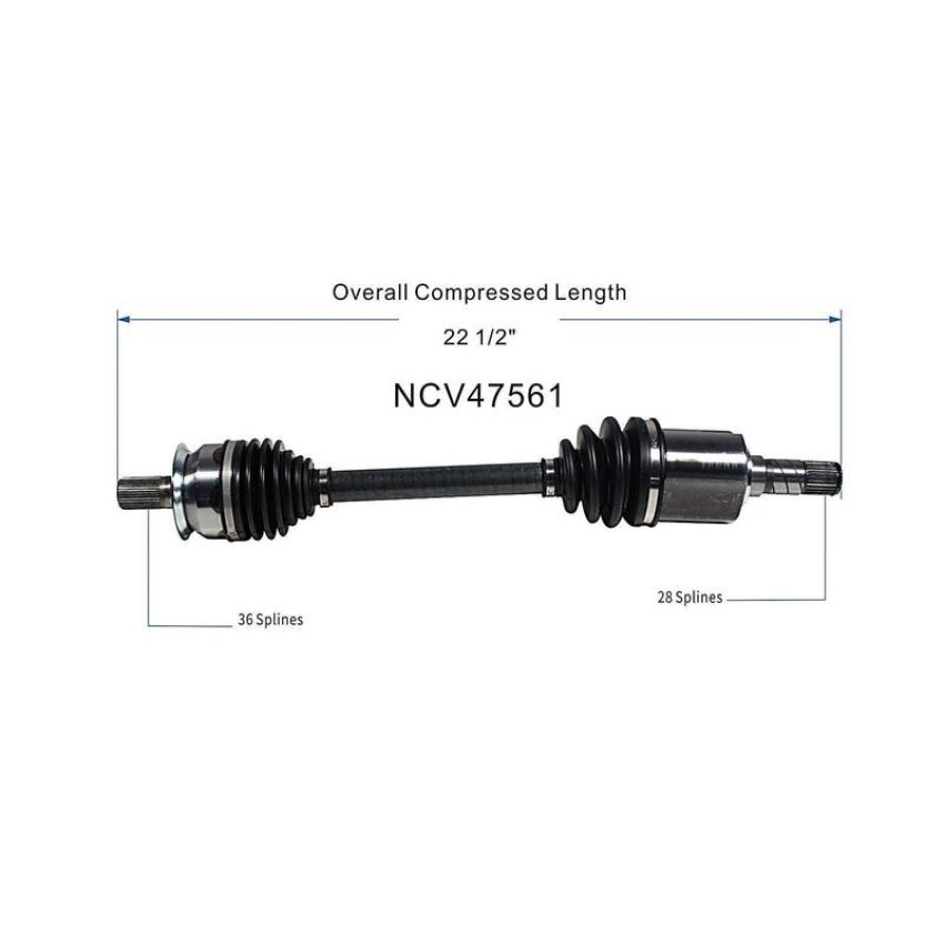 GSP NCV47561 04-05 Mazda 3 (2.3) CV Axle Assembly  - Front Left