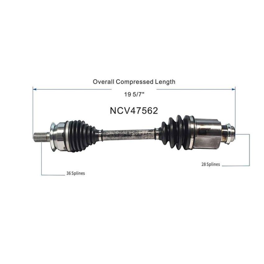 GSP NCV47562 04-05 Mazda 3 CV Axle Assembly  - Front Right
