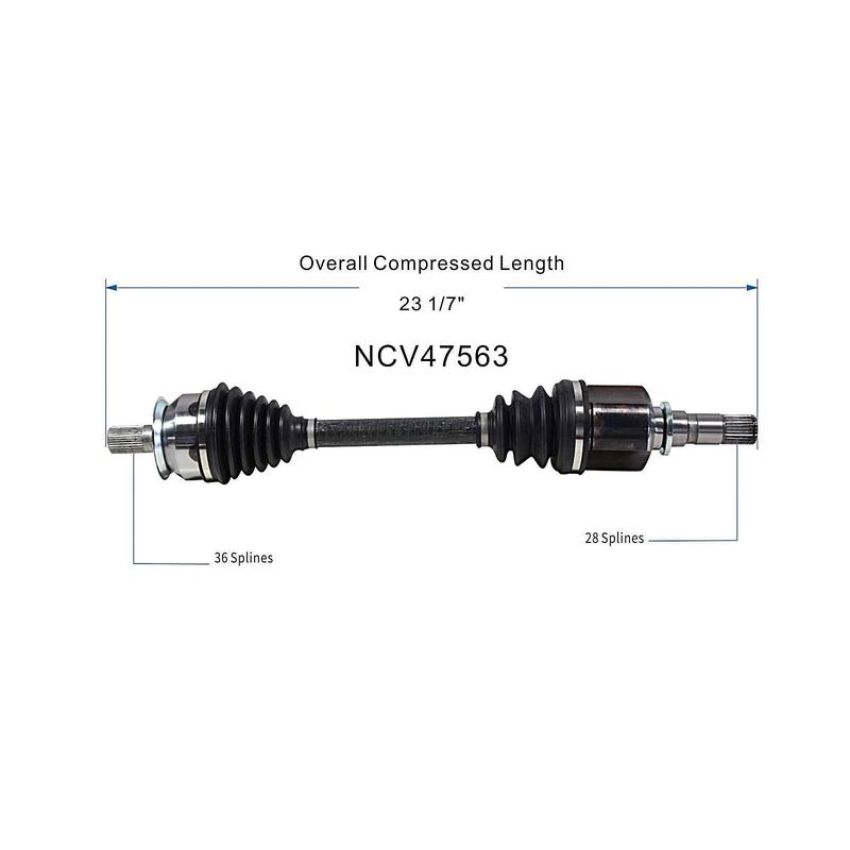 GSP NCV47563 04-05 Mazda 3 (2.0, 2.3) CV Axle Assembly  - Front Left
