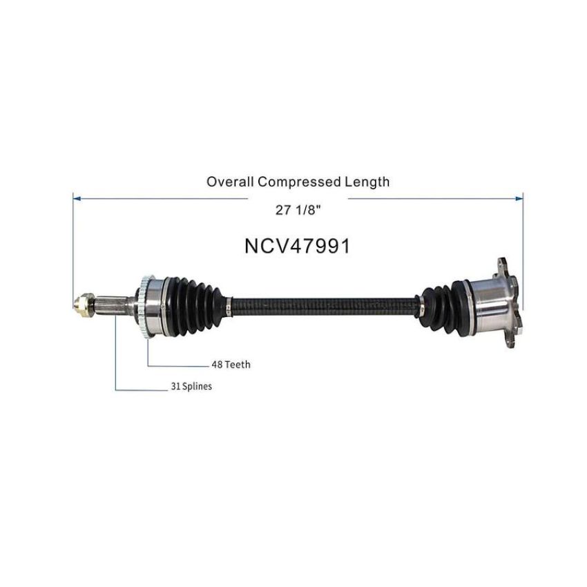 GSP NCV47991 90-95 Mazda 929 CV Axle Assembly  - Rear