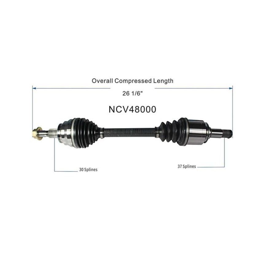 GSP NCV48000 Mercedes-Benz (3.0, 3.5) CV Axle Assembly  - Front Left