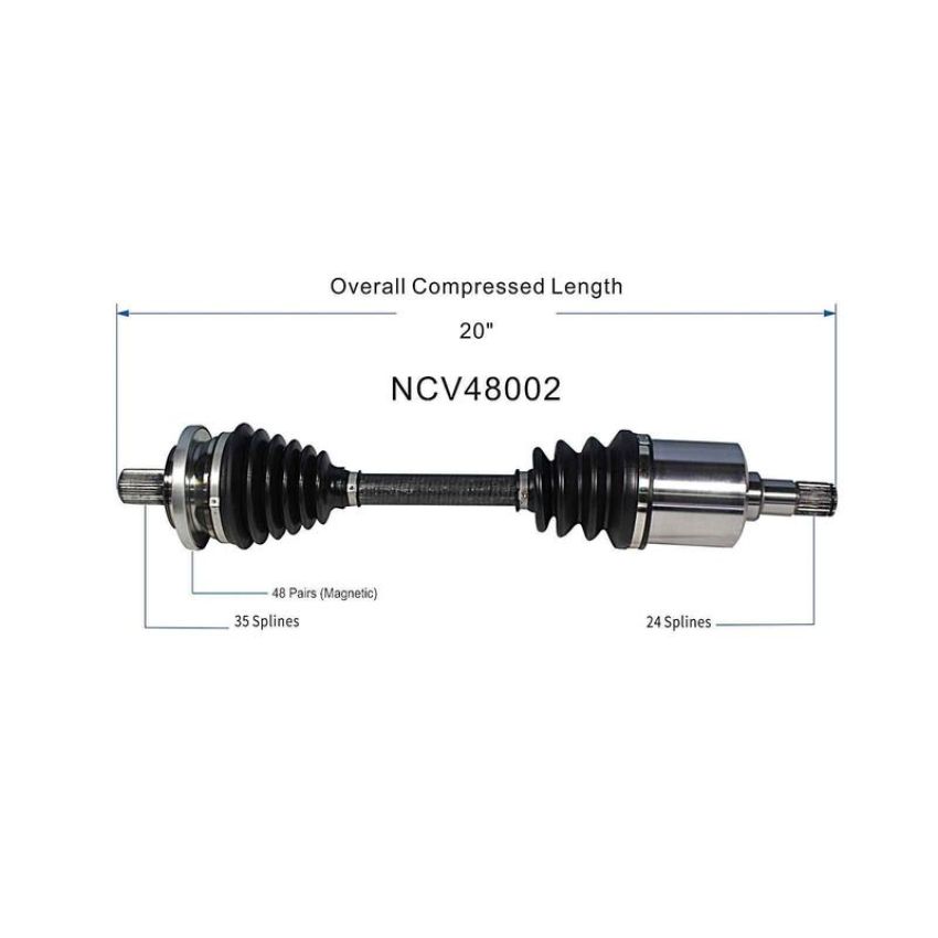 GSP NCV48002 Mercedes-Benz CV Axle Assembly  - Front Right