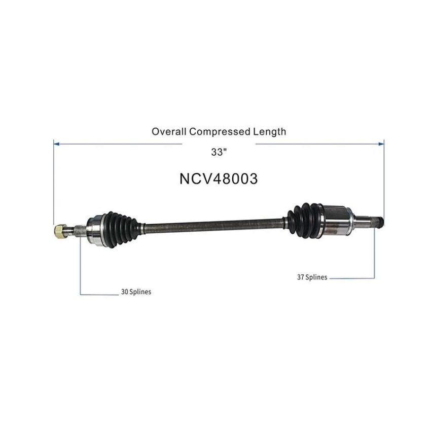GSP NCV48003 Mercedes-Benz CV Axle Assembly  - Rear