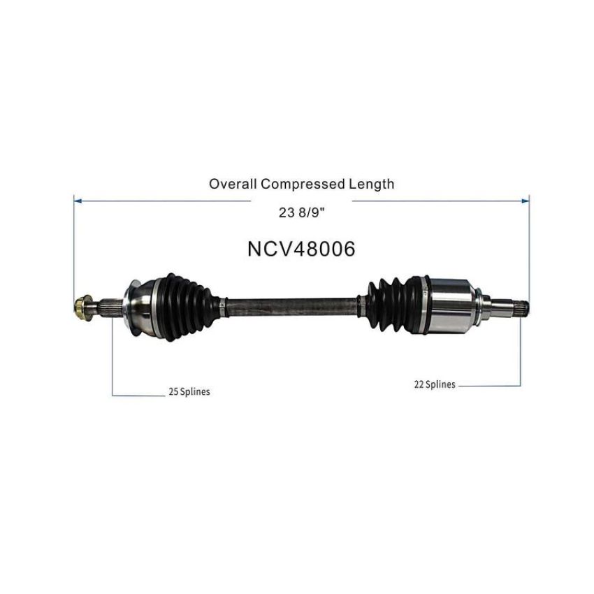 GSP NCV48006 06-11 Mercedes-Benz B200 Base CV Axle Assembly  - Front Left
