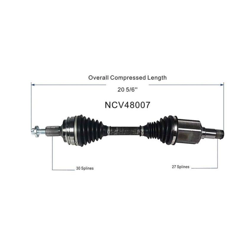 GSP NCV48007 Mercedes-Benz (Coupe - 3.0, 3.5) CV Axle Assembly  - Front Right