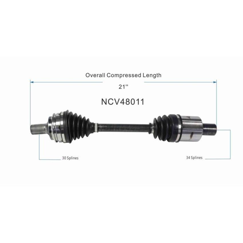 GSP NCV48011 Mercedes-Benz CV Axle Assembly  - Front Left