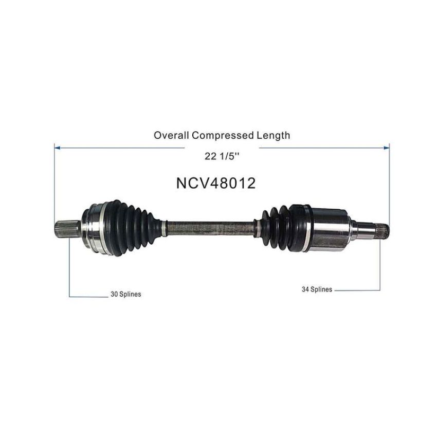 GSP NCV48012 Mercedes-Benz CV Axle Assembly  - Front Right