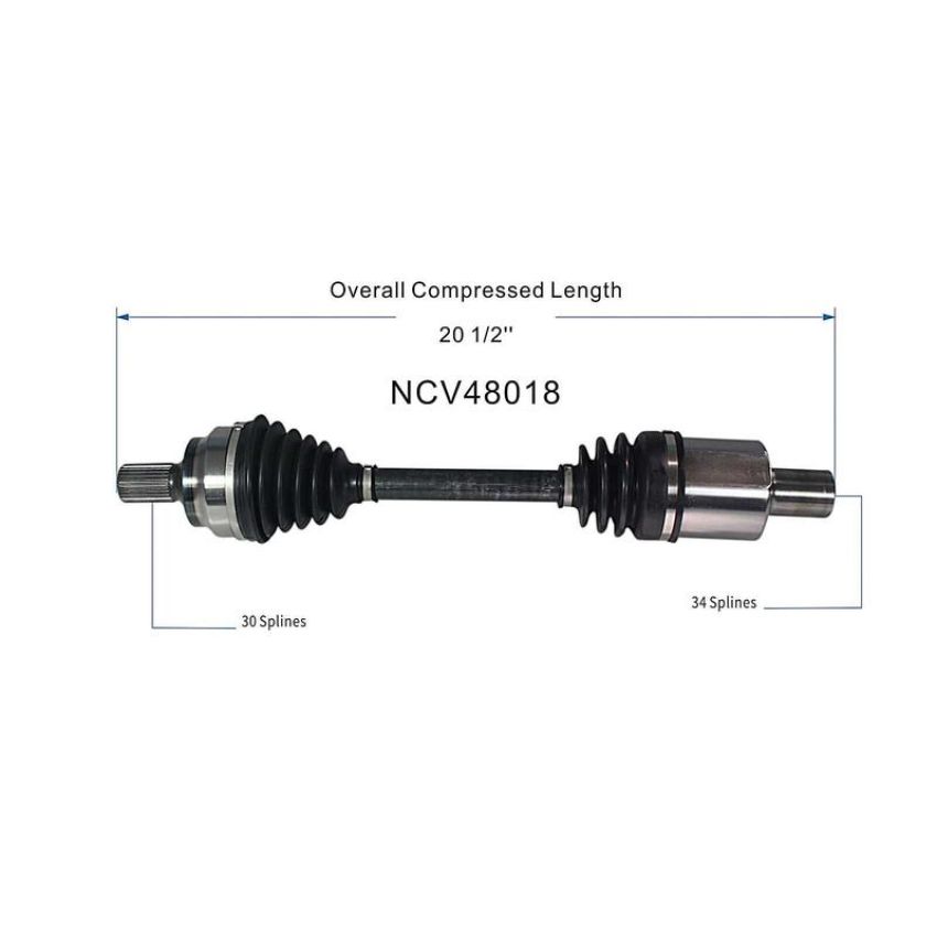 GSP NCV48018 Mercedes-Benz CV Axle Assembly  - Front Left