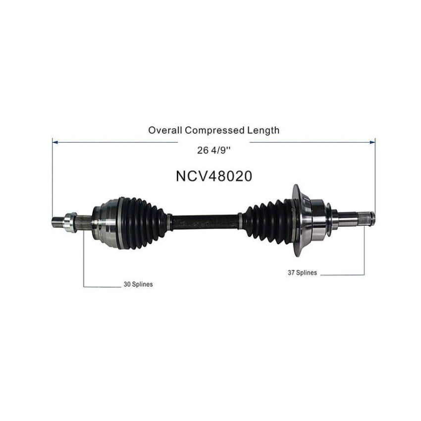 GSP NCV48020 Mercedes-Benz (3.0, 3.5) CV Axle Assembly  - Front Left