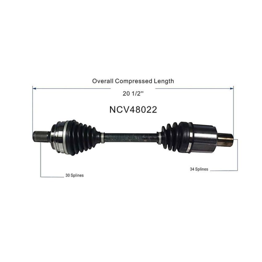 GSP NCV48022 Mercedes-Benz CV Axle Assembly  - Front Left
