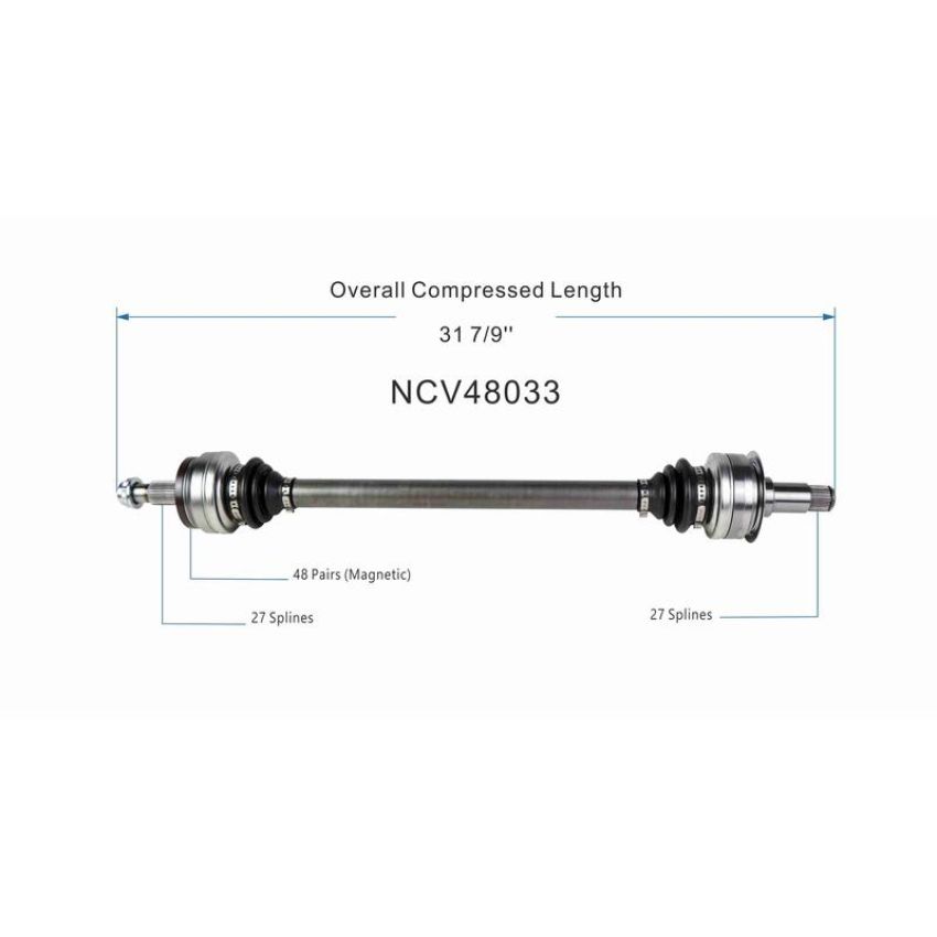 GSP NCV48033 Mercedes-Benz (Sedan) CV Axle Assembly  - Rear