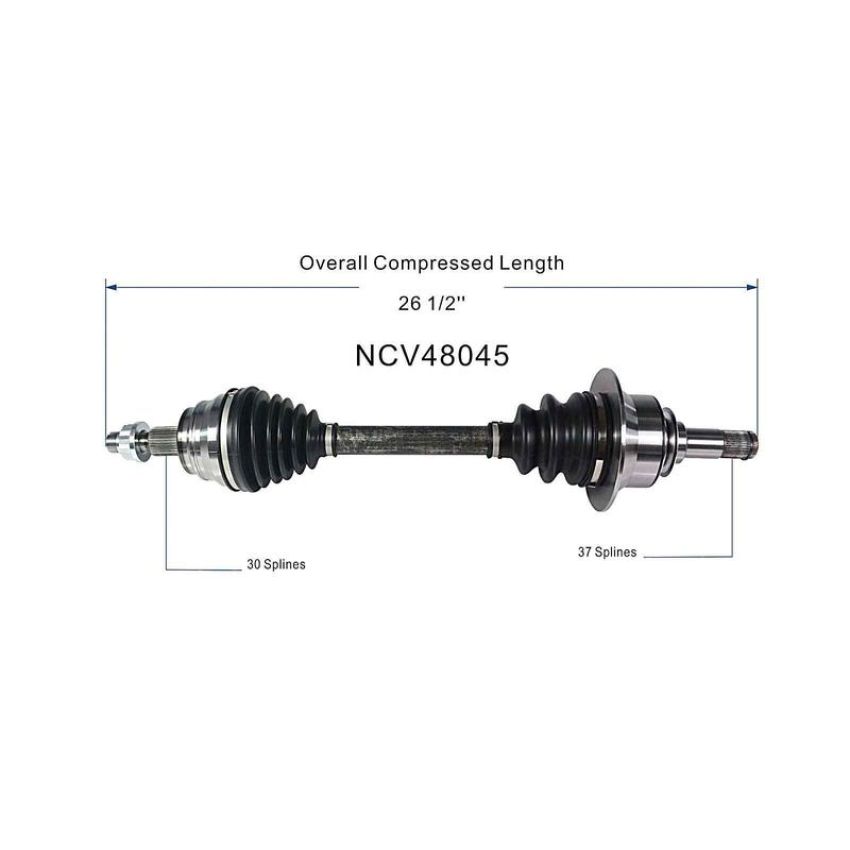 GSP NCV48045 Mercedes-Benz (3.0, 3.5, 4.7) CV Axle Assembly  - Front Left