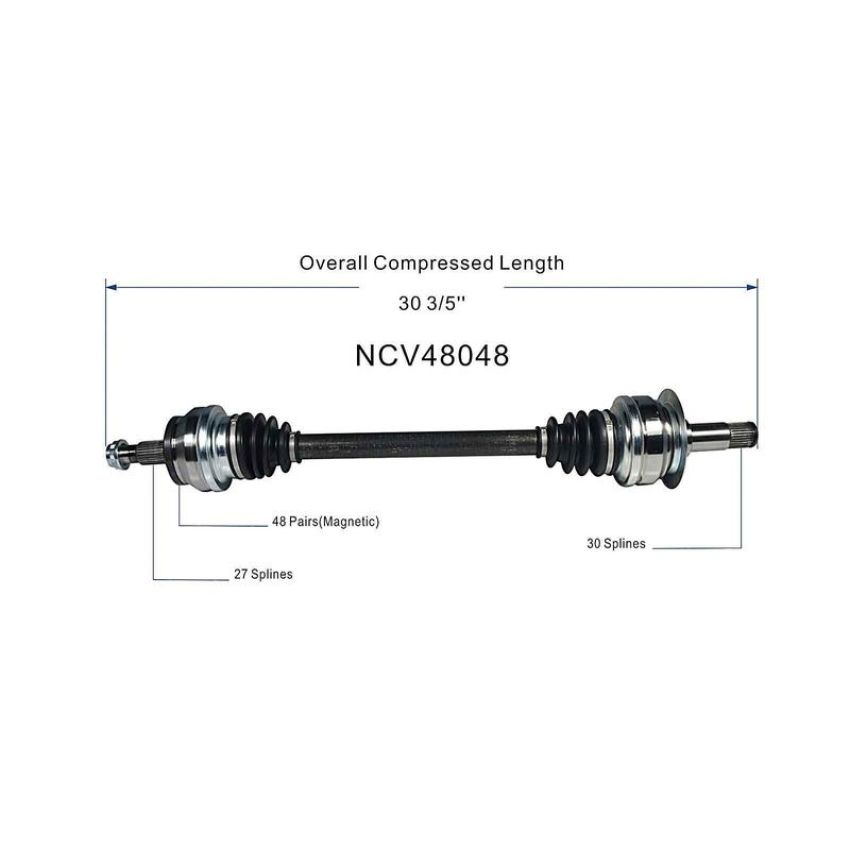 GSP NCV48048 Mercedes-Benz CV Axle Assembly  - Rear