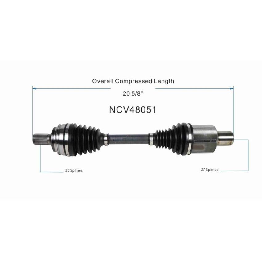 GSP NCV48051 Mercedes-Benz CV Axle Assembly  - Front Left