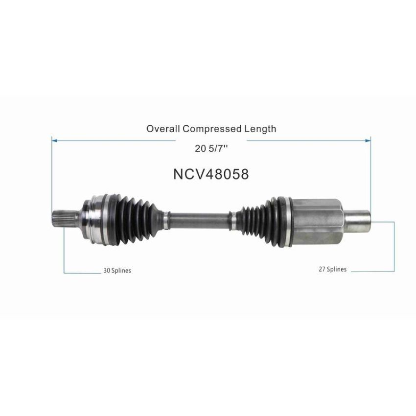 GSP NCV48058 Mercedes-Benz CV Axle Assembly  - Front Left