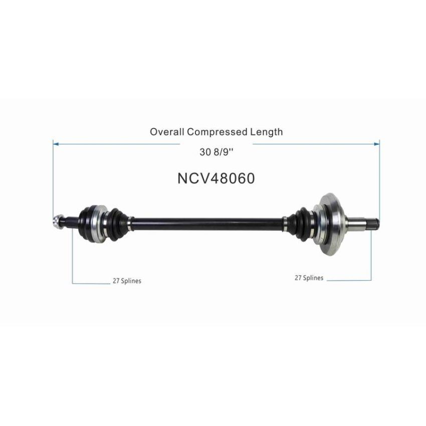 GSP NCV48060 Mercedes-Benz (Convertible/Coupe/Sedan) CV Axle Assembly  - Rear Left