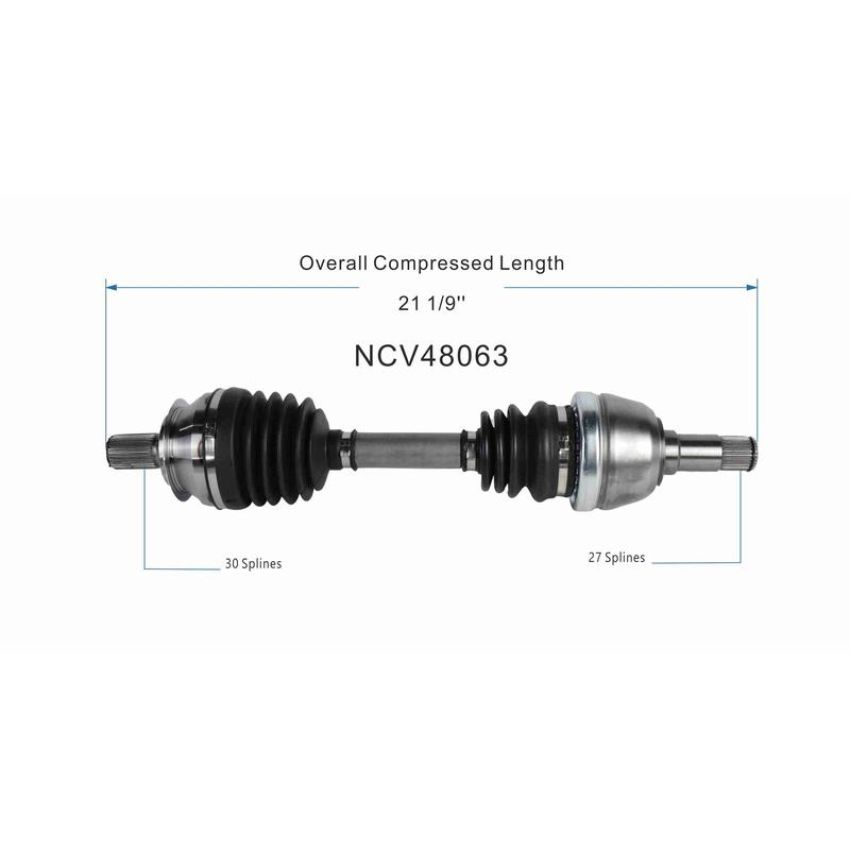GSP NCV48063 Mercedes-Benz CV Axle Assembly  - Front Left