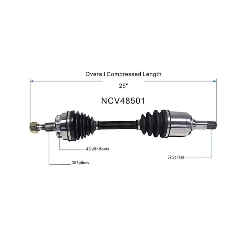 GSP NCV48501 Mercedes-Benz (5.5) CV Axle Assembly  - Front Left