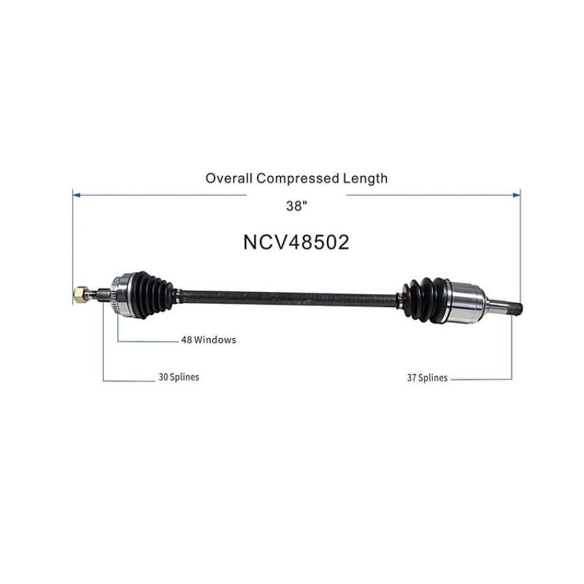 GSP NCV48502 Mercedes-Benz (5.5) CV Axle Assembly  - Front Right