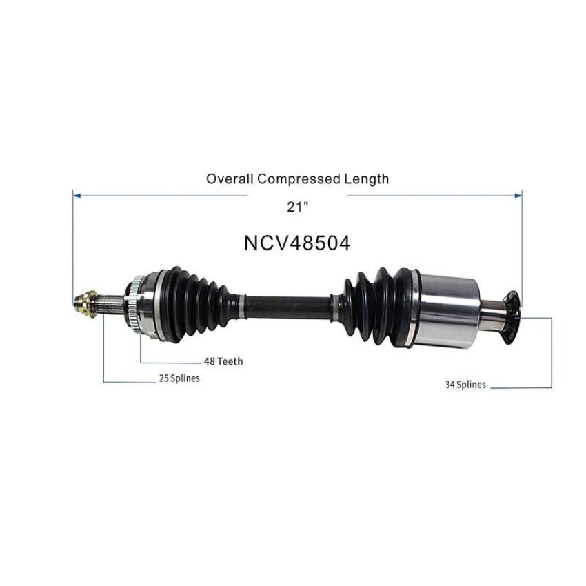 GSP NCV48504 98-99 Mercedes-Benz E320 4Matic CV Axle Assembly  - Front Left