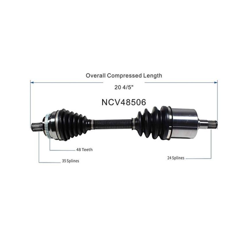 GSP NCV48506 Mercedes-Benz CV Axle Assembly  - Front Right