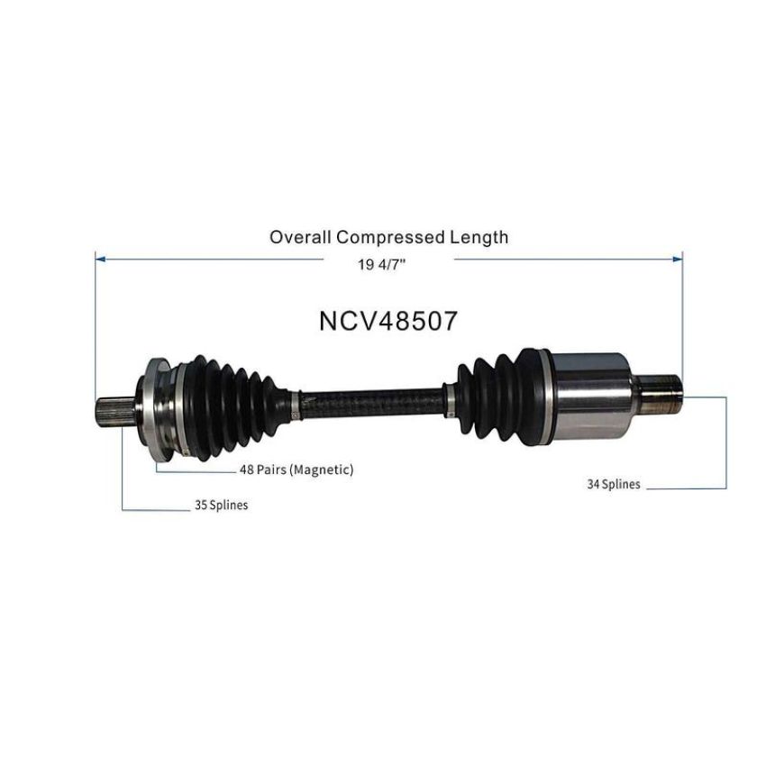 GSP NCV48507 Mercedes-Benz CV Axle Assembly  - Front Left
