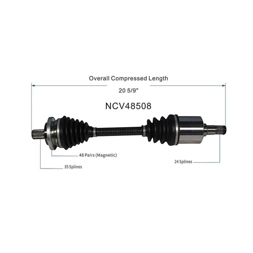 GSP NCV48508 Mercedes-Benz CV Axle Assembly  - Front Right