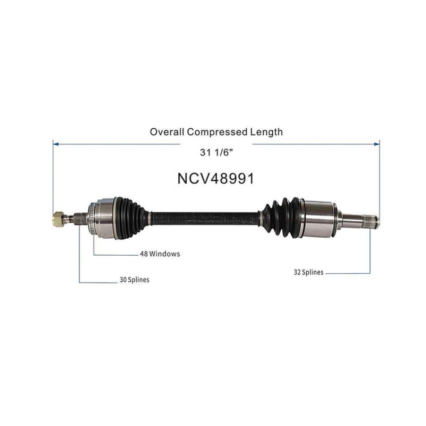 GSP NCV48991 Mercedes-Benz (5.5) CV Axle Assembly  - Rear