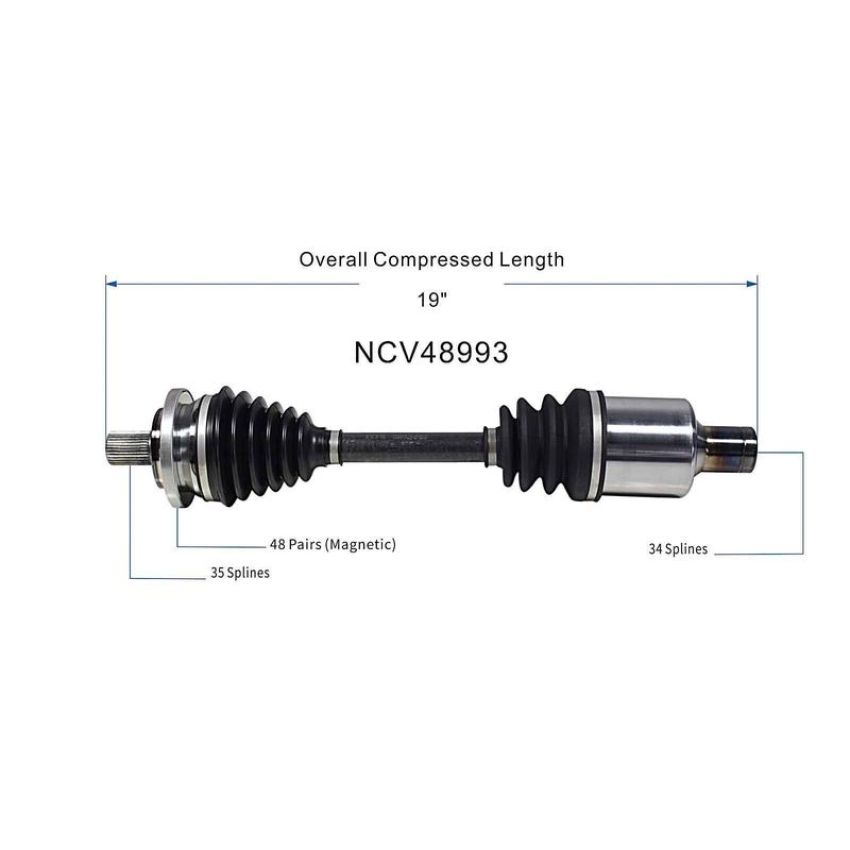 GSP NCV48993 Mercedes-Benz CV Axle Assembly  - Front Left