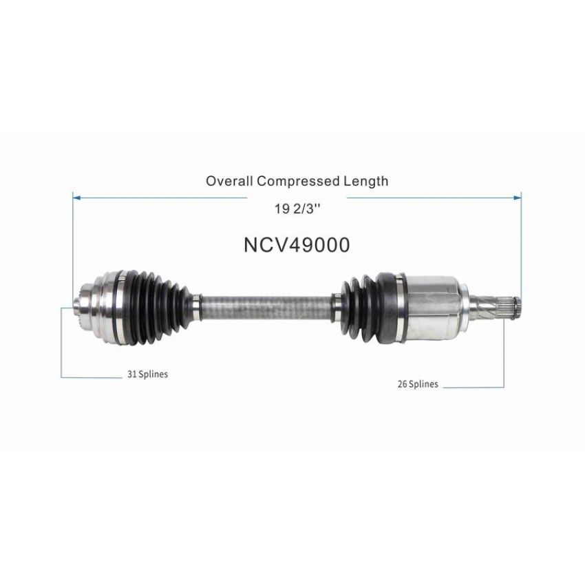 GSP NCV49000 14-19 Mini Cooper (1.5) CV Axle Assembly  - Front Left