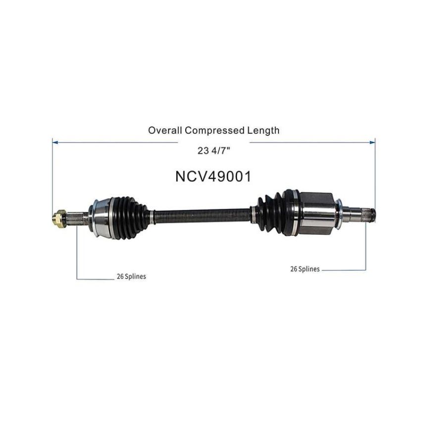 GSP NCV49001 05-08 Mini Cooper CV Axle Assembly  - Front Left