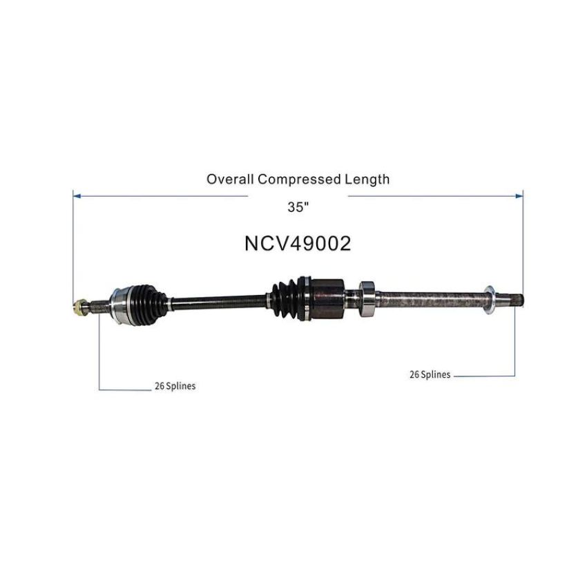 GSP NCV49002 05-08 Mini Cooper CV Axle Assembly  - Front Right