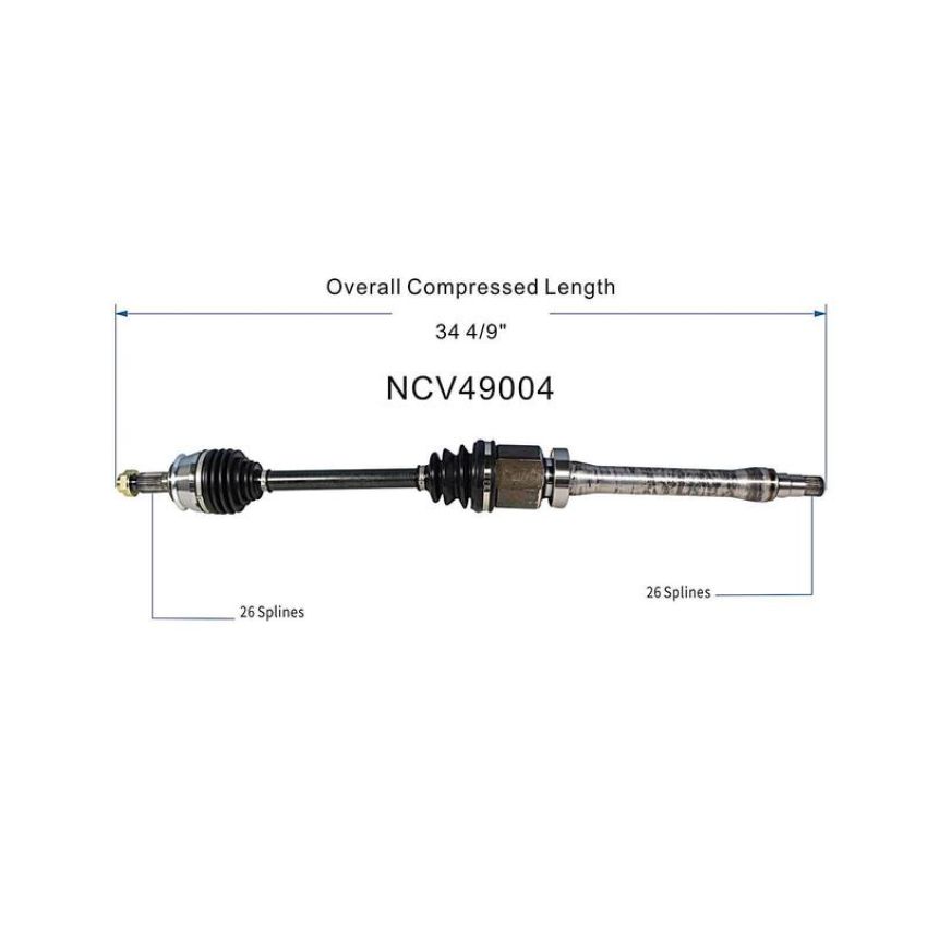GSP NCV49004 Mini CV Axle Assembly  - Front Right