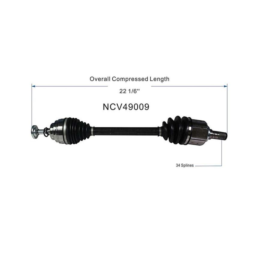 GSP NCV49009 16-19 Mini Cooper Clubman Base CV Axle Assembly  - Front Left