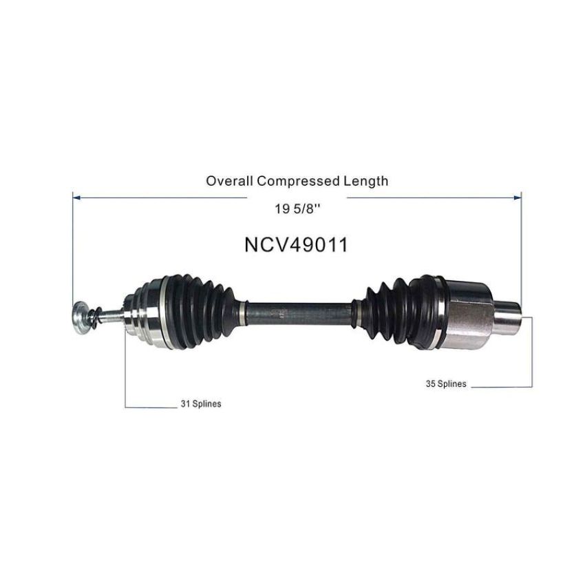 GSP NCV49011 BMW, Mini CV Axle Assembly  - Front Right