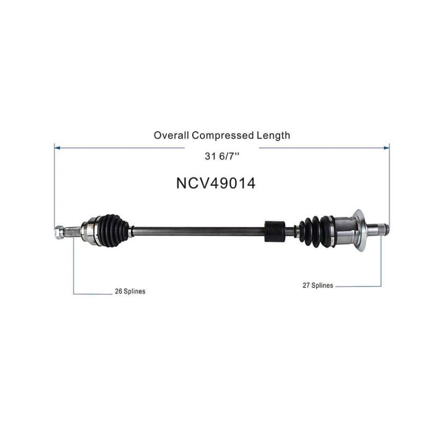 GSP NCV49014 Mini CV Axle Assembly  - Rear Left