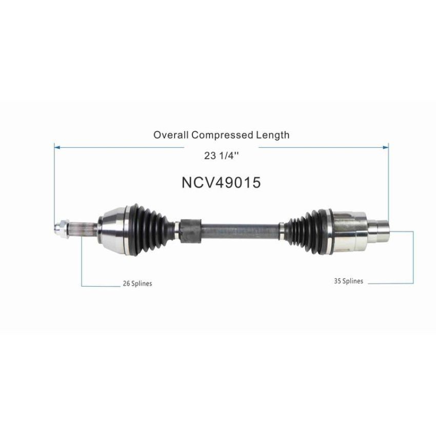 GSP NCV49015 Mini CV Axle Assembly  - Front Right
