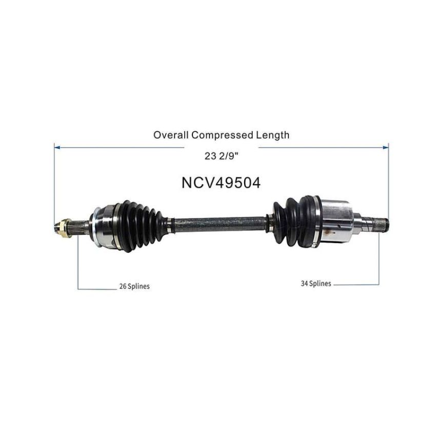 GSP NCV49504 02-08 Mini Cooper CV Axle Assembly  - Front Left