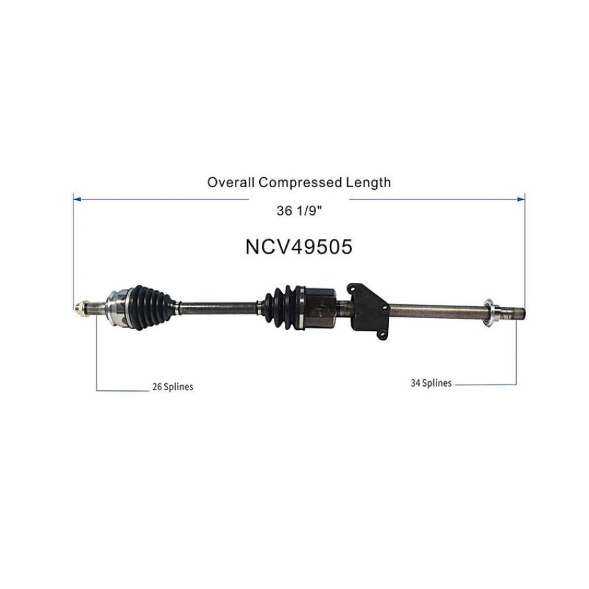 GSP NCV49505 02-08 Mini Cooper CV Axle Assembly  - Front Right