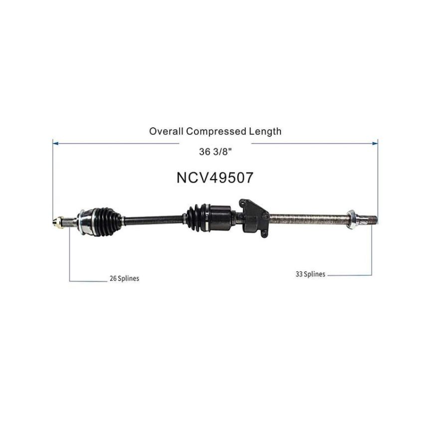 GSP NCV49507 04-08 Mini Cooper CV Axle Assembly  - Front Right