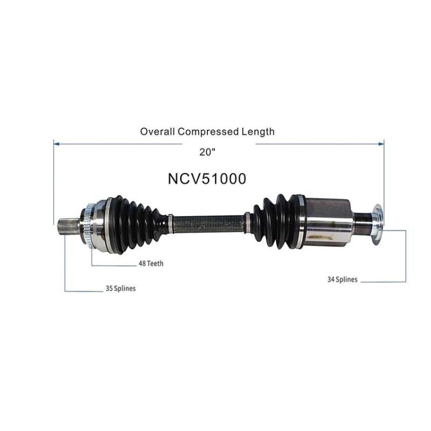 GSP NCV51000 Mercedes-Benz CV Axle Assembly  - Front Left