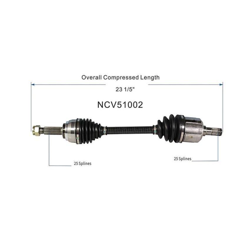 GSP NCV51002 Dodge, Hyundai, Mitsubishi, Plymouth... CV Axle Assembly  - Front Right