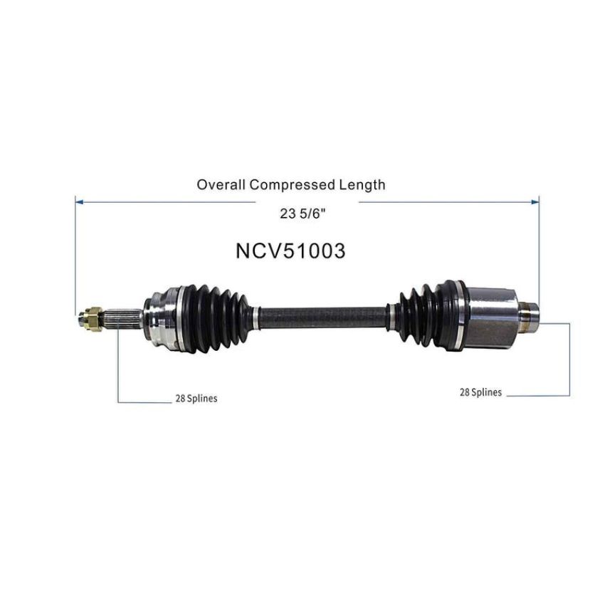 GSP NCV51003 08-13 Mitsubishi Outlander (2.4 - FWD) CV Axle Assembly  - Front Right