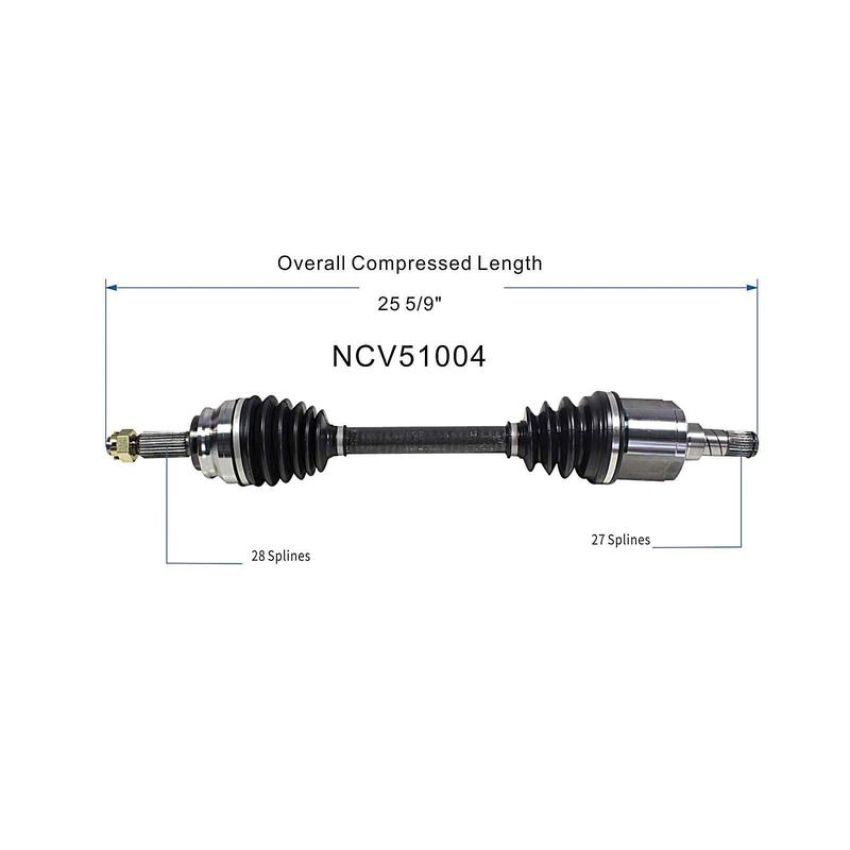 GSP NCV51004 Mitsubishi (2.4) CV Axle Assembly  - Front Left