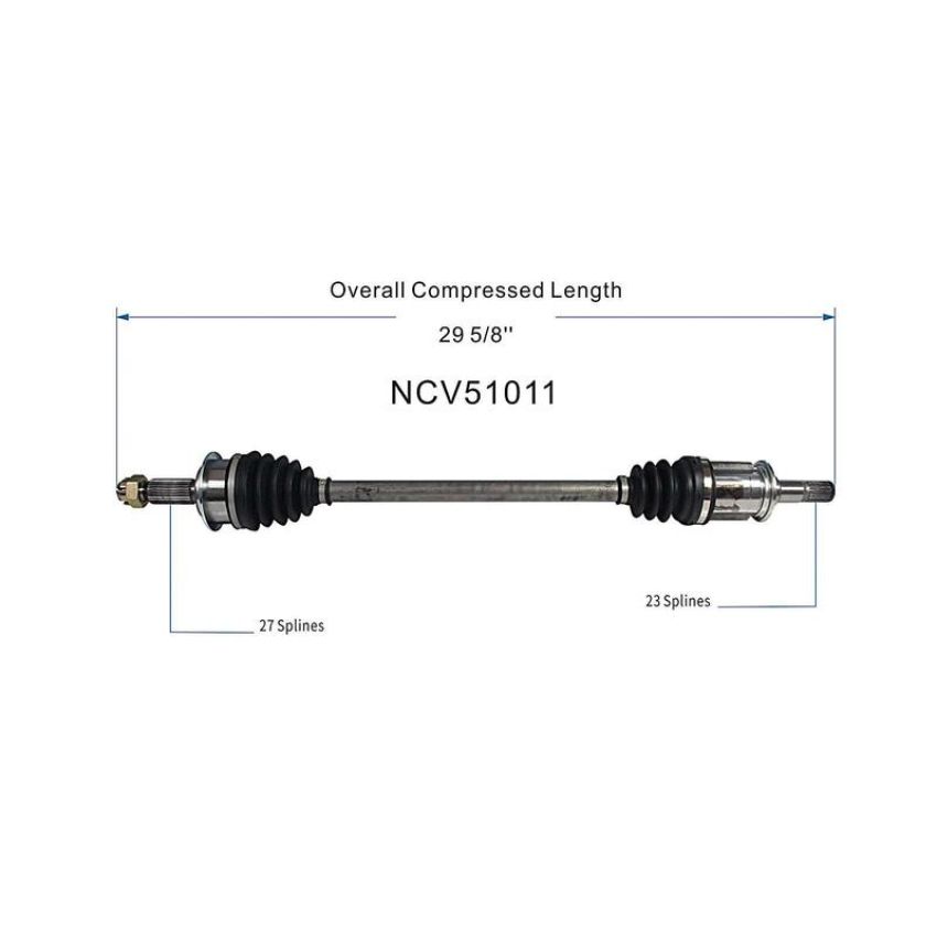 GSP NCV51011 07-13 Mitsubishi Outlander (2.4, 3.0) CV Axle Assembly  - Rear Left