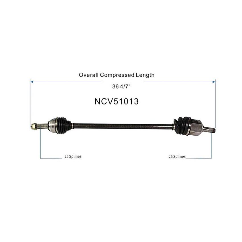 GSP NCV51013 Dodge, Mitsubishi, Plymouth CV Axle Assembly  - Front Left