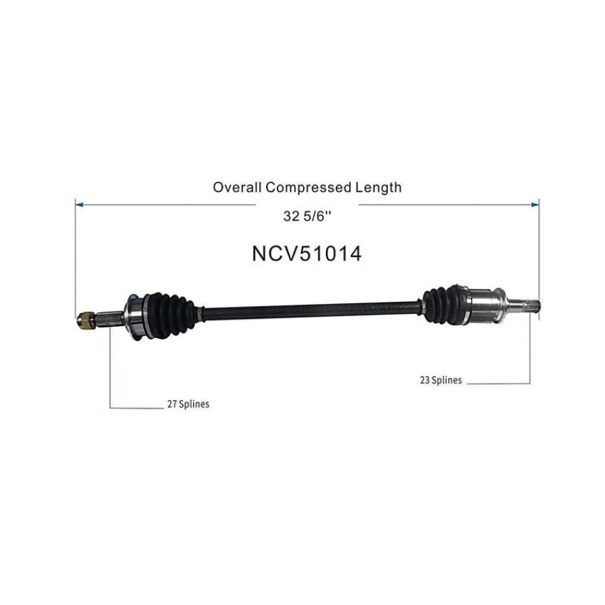GSP NCV51014 07-13 Mitsubishi Outlander (2.4, 3.0) CV Axle Assembly  - Rear Right