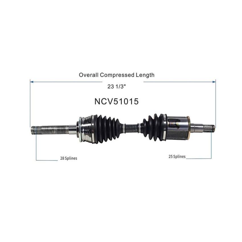 GSP NCV51015 Dodge, Mitsubishi (4WD) CV Axle Assembly  - Front Left