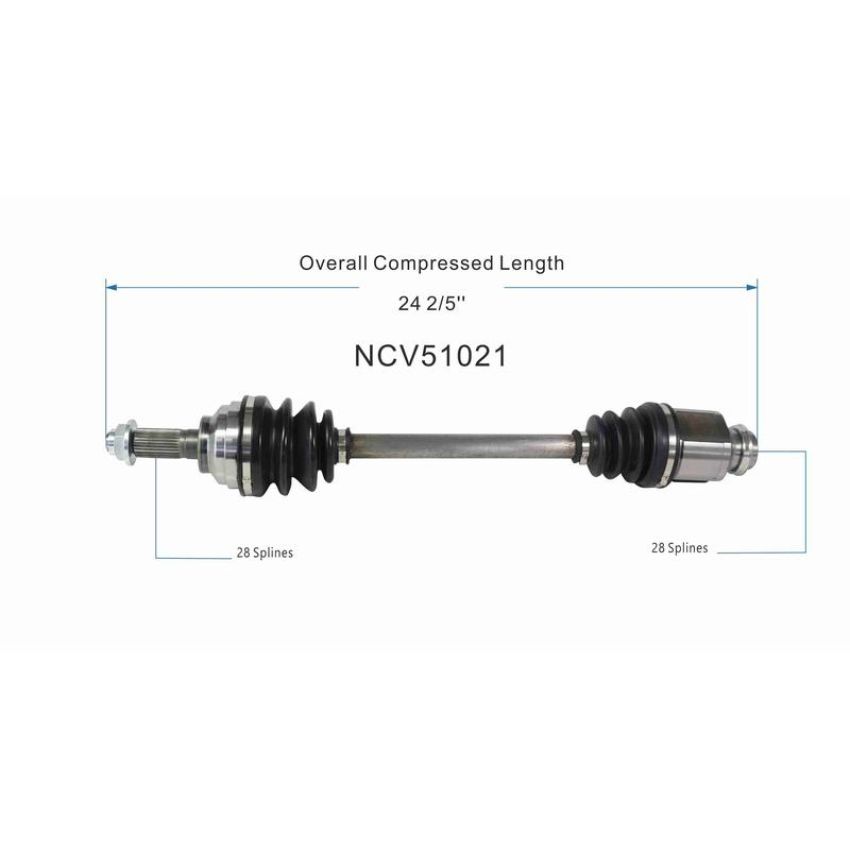 GSP NCV51021 07-11 Mitsubishi Outlander (3.0 - FWD) CV Axle Assembly  - Front Right