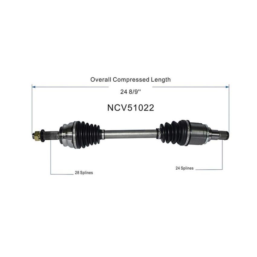 GSP NCV51022 08-17 Mitsubishi Lancer CV Axle Assembly  - Front Left